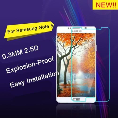 9H Explosion-proof Tempered Glass Screen Protector Guard film for samsung GALAXY Note 5 Note5 /N9200/N920 5.7 inch+safe package