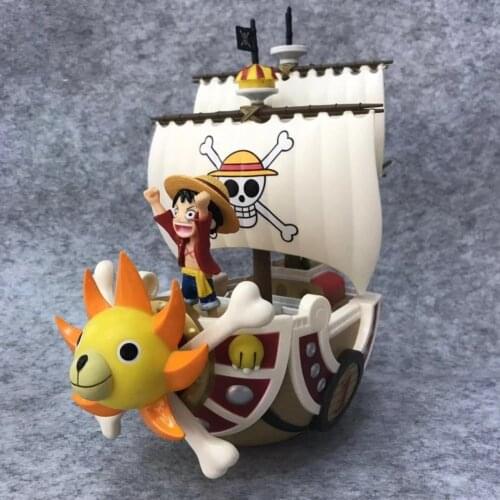 Anime One Piece The straw hat Pirates Luffy and THOUSAND SUNNY PVC Action Figures Collectible Model Kids Toys Doll Gift 21cm