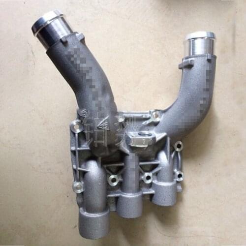 Car Engine thermostat housing assembly 2003-2006Por sch eCa yen ne Thermostat cover Thermostat base Water pump housing