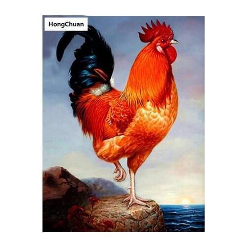 Wealthy Rooster 5D DIY Full Square/Round Diamond Painting DiamondEmbroidery MuralDiamond Cross StitchHome Decoration Mural Gift
