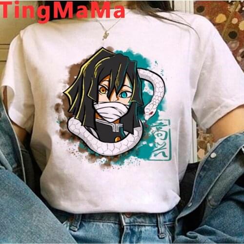Demon Slayer Kimetsu No Yaiba Tanjirou Kamado tshirt t-shirt women plus size print harajuku couple summer top streetwear