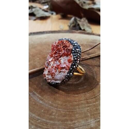 Dr Stone natural Stone Vanadinite Stone 22 carat gold plated female Even 418647363