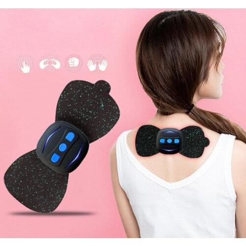 Dropshipping Portable Charging Massager Mini Massage Stickers Neck Stickers Cervical Vertebra Physiotherapy Instrument