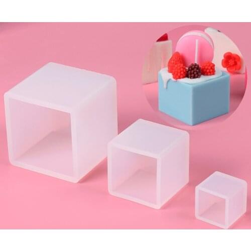 Cube Shape Candle Silicone Mold DIY Candle Making Candle Mold Silicone Soap Candle Crafts Resin Molds Dried Flower Decoration