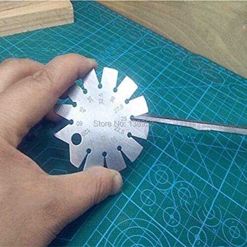 Stainless steel Bevel Gauge 15 degree - 120 degree Round Gauge Diameter Bevel Gauge Angle Protractor thickness gauge