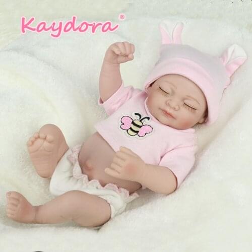 10 inch 25cm Adorable lol Mini Reborn Bebe Dolls Handmade Hot sale reborn baby doll Girl Style baby doll Christmas gift Kaydora