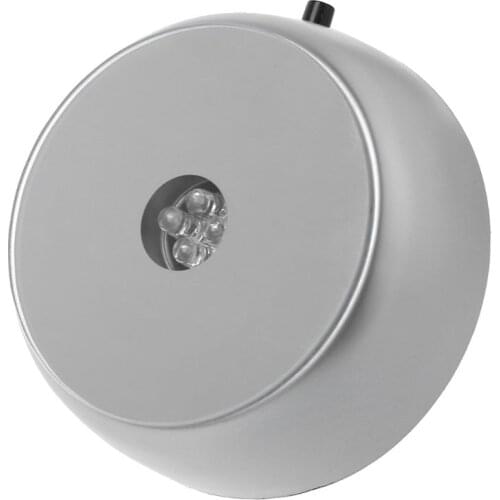 2021 New 4-LED Round Luminous Base Light Stand Holder for c.cktail Crystal Glass Transparent Objects Display