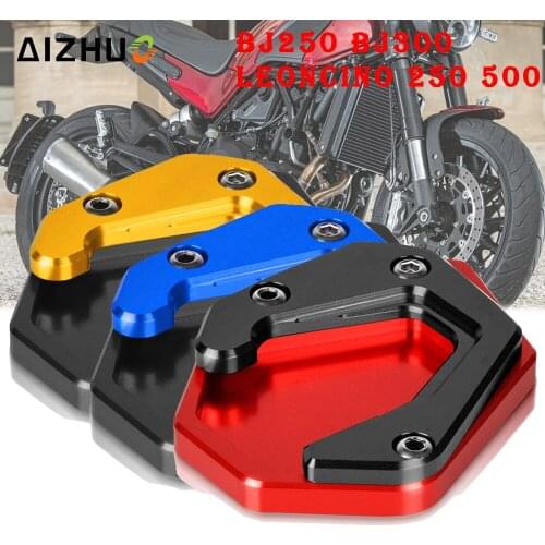 FOR BENELLI Leoncino 250 500 BJ250 BJ300 BJ302 BN250 BN300 BN302 Motorcycle CNC Foot Side Stand Extension Pad Support Kickstand