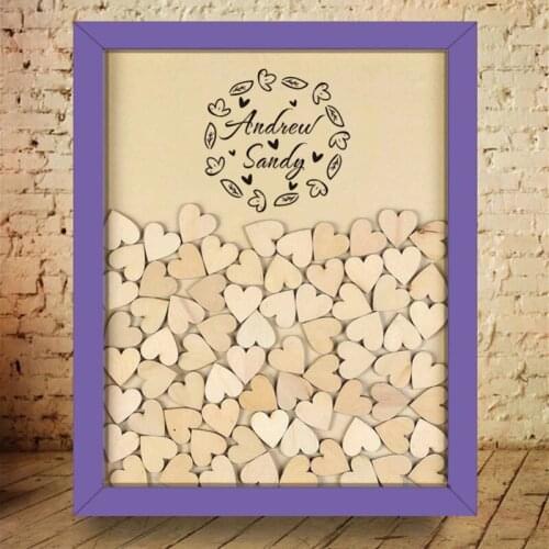 Custom Rustic 3D Heart Guestbook Alternatives,Printed Background Bridal Shower Gift,Custom Name and Date Guestbook,Wedding Decor