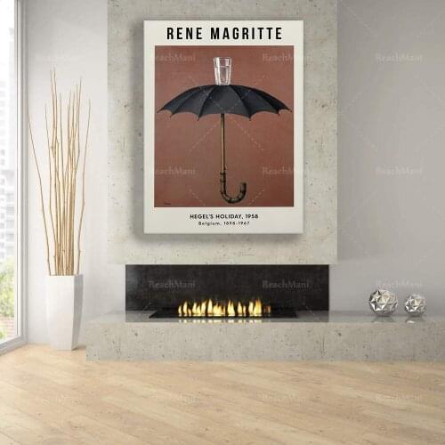 Rene Magritte - Hegels Holiday, 1958 - Magritte Print - Poster,Canvas - Home Decor - Vintage Painting, Surrealism, Modern Art