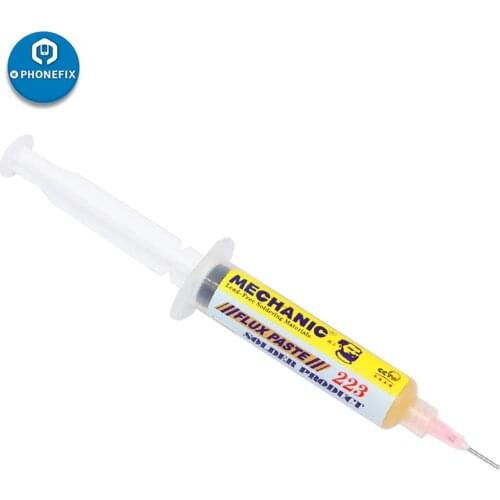 Mechanic 10cc Syringe Solder Paste Welding Solder BGA Flux High Viscosity No-clean Flux for PCB SMD Reworking Soldering Tool