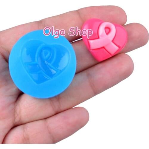 PYL751 19.6mm x 23.5mm Heart Silicone Mold Fondant Cake Decoration Candy Resin Clay Earrings Necklace Craft Soap Candle