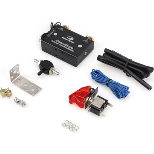 Adjustable Black Dual Stage Electronic Turbocharger Turbo Boost Controllerl Aluminum + Rocket Switch