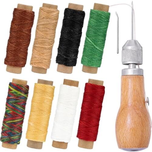 LMDZ Sewing Kit Professional Speedy Stitching Sewing Awl Hand Stitcher Repair Tool with Waxed Threads for Leather DIY Process