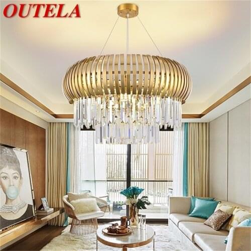 OUTELA Modern Crystal Chandelier LED Home Decorative For Living Room Dining Room Villa Duplex