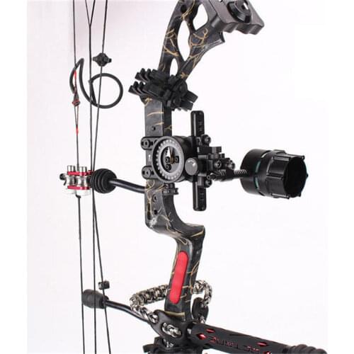 Archery Compound Hunting Bow Sight 5 Pin Optical Fiber 0.019 Bow Sight Bow And Arrow Accessories Universal Sight
