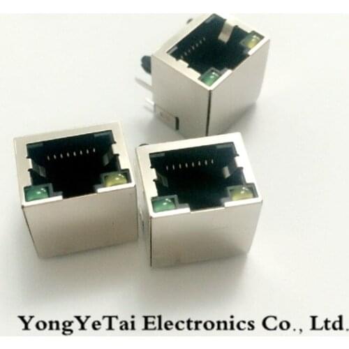 All copper RJ45 socket illuminated 56 illuminated jack socket 8P8C network socket with shielding free shipping