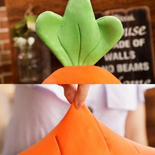 Expression Carrot Plush Toys Cute Radish Pillow Doll Gifts Girl Pillow Children Holiday Toy Plush Cushion Sleeping V4M4