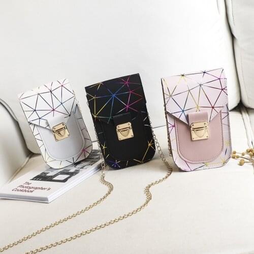 2021 PU Geometric Rhombus Shoulder Bag For Women Straps Mobile Phone Big Card Holders Wallet Handbag Money Pockets Crossbody Bag