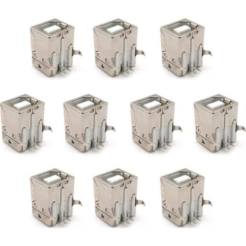 10PCS B Type Female Sockets 90 Degree Plug-in Board DIP Printer Square Socket