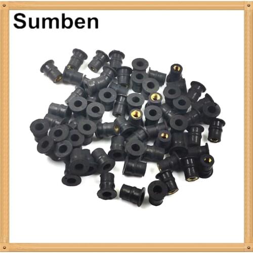 100PCS M5 Windscreen Fairing Well Nuts Brass Nut Window Windshield 5mm Metric Well Nuts Pit Dirt Bike Auto Accessories Car Parts