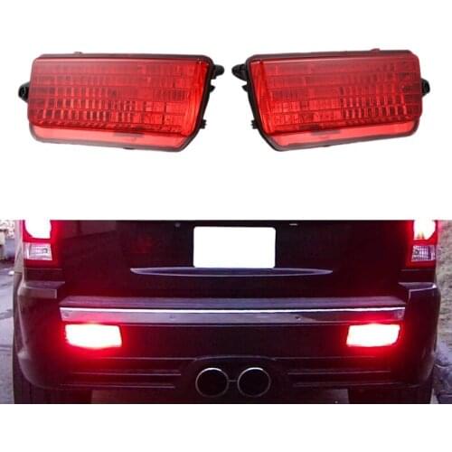 2Pcs Rear Tail Lamp Bumper Fog Lights Driving Lamps 55156102AA 55156103AA for Jeep Grand Cherokee 2005-2009