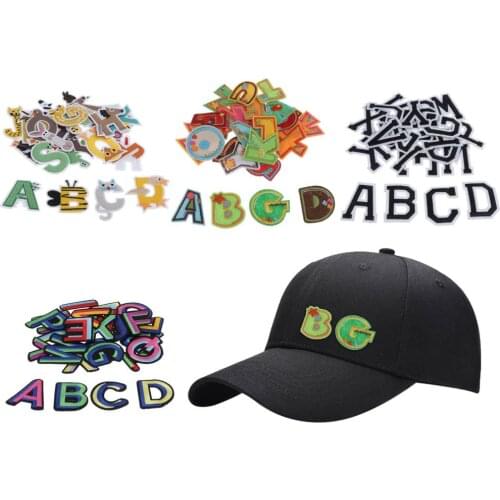 26pcs Iron on / Sew on Embroidery Letter Alphabet Patch for Clothes Bag Hat