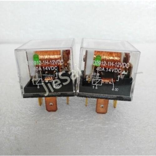 4 pin seal transparent auto relay 40A 12VDC waterproof automotive relay with indicator light