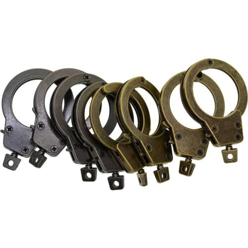 8pcs Steam Punk Handcuff Style Swivel Clasp Keychain DIY Crafts Accessories