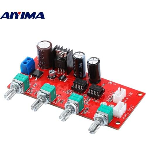 AIYIMA AD828 HIFI Stereo Preamp amplifier board volume Tone Control Pre-amp Preamplifier Board Better than NE5532