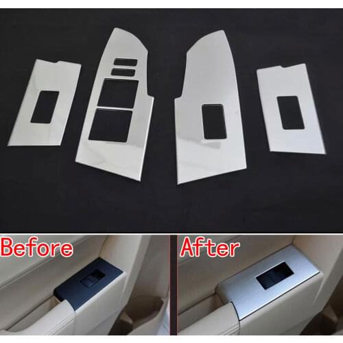 Car Styling Door Window Switch Lift Control Cover Trim Interior Decoration Molding For Toyota Corolla 2014-2017 Car Accessories