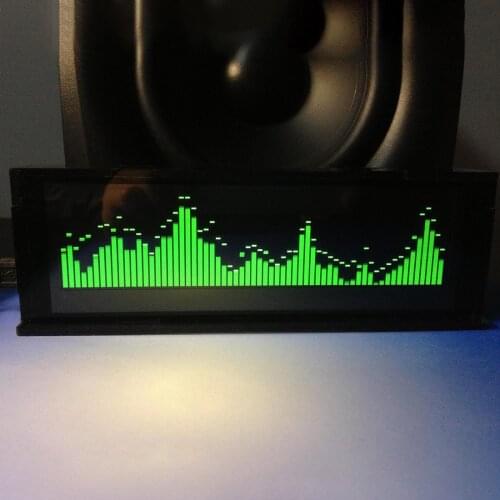 5.5" AS256 Music Spectrum Display Car Amplifier Audio Modification OLED Level Balance Indicator Green Display (without Shell)