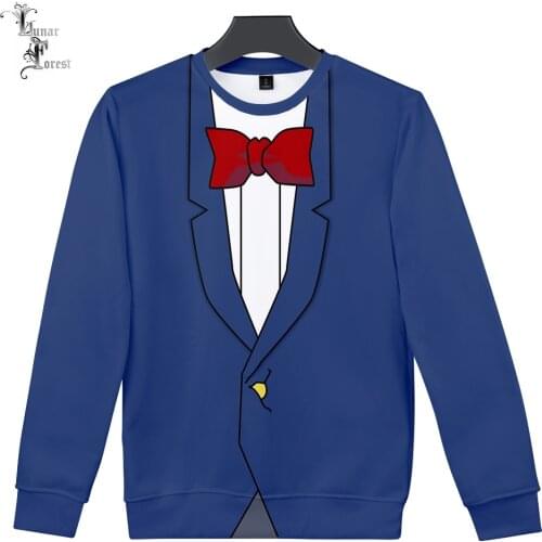 Detective Conan Character 3D Printing T-shirt Fashion Round Neck Long Sleeve Popular Japanese Anime Streetwear Plus Size