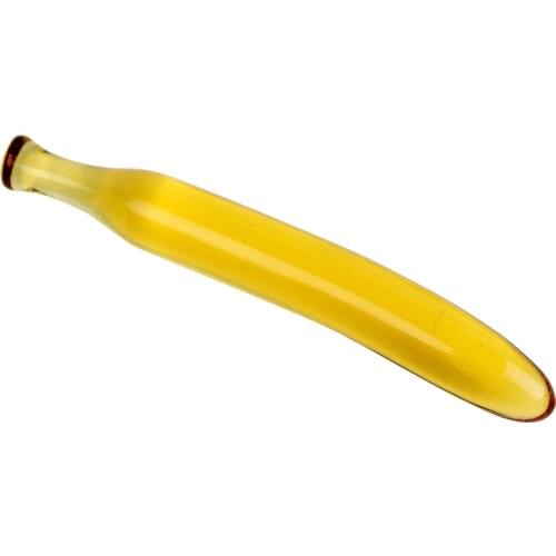 IKOKY Glass Dildo Vegetable Sex Toys Crystal Anal Plug Fake Penis G-spot Banana Masturbator for Women Huge Big Dildo