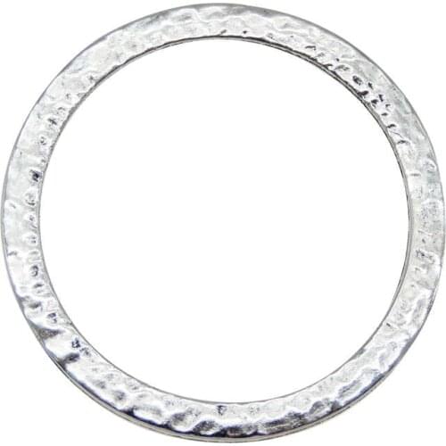 Julie Wang 5PCS Big Circle Charms 54mm Alloy Round Connector Earrings Bracelet Jewelry Making Pendant Accessory