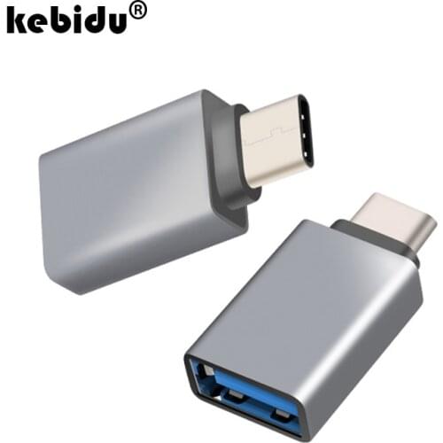 Kebidu High quality USB-C Type C Adapter Male to USB 3.0 Female Metal USB OTG Converter for Xiaomi Oneplus LG Nexus 5X 6P