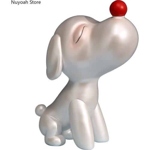 Creative Animal Dog Decoration Resin Animal Statue Sculpture Living Room Desktop Crafts Decoration Home Decoration Modern