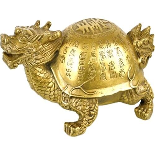 The copper dragon turtle longevity turtle ornaments longevity Fulu lucky home town of evil Home Furnishing furnishings