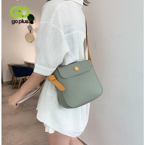 GOPLUS Fashion Women Casual Leather Shoulder Bag 2021 New Lightweight Youth Girl Crossbody Green Simple Square Messenger Bags