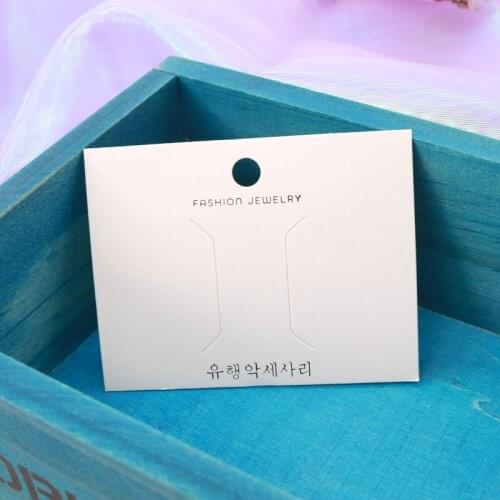 Fashion Jewelry White Hair Clips Display Card 7*9cm Korea Jewelry Paper Hairpin Cards Headwear Jewelry Stand Packing Card