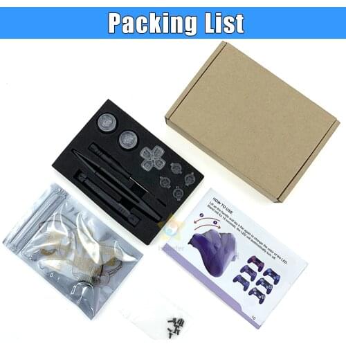 Multi-colors Modification LED Modes Light Board With Rocker Cap Cross Key ABXY For PS4 Wireless Controller Game Accessories