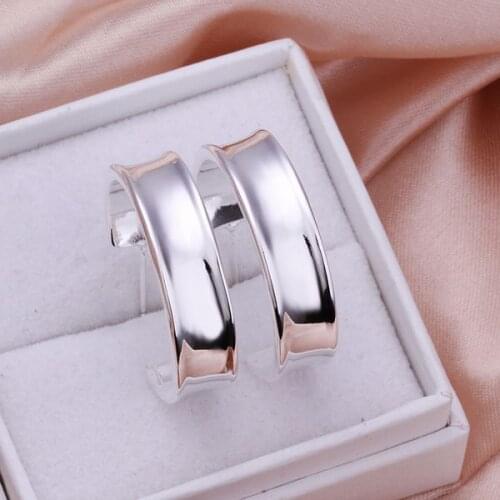 Wholesale silver plated Earring,925 Jewelry silver earring,half Round Earrings SMTE078