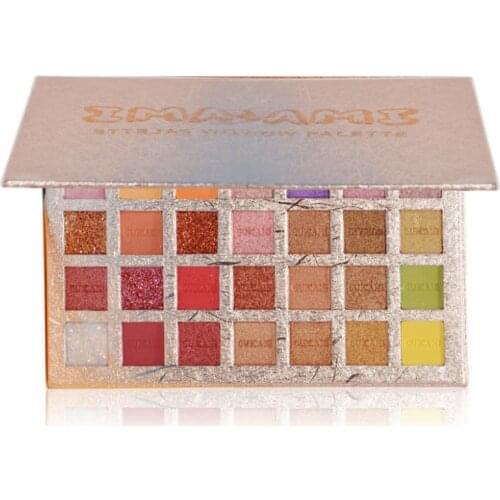 GUICAMI 35 Colors Eye Shadow Palette Mashed potato Powder Sequins Matte Shimmer Glitter Makeup eyeshadow