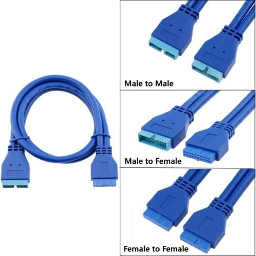 USB 3.0 Motherboard 20 pin male to 20pin female extension cable 50cm