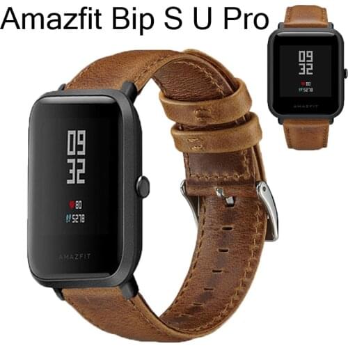 20mm Smart Watch Bands For Xiaomi Huami Amazfit Bip Lite S U PRO Strap spots Leather bracelet belt FOR amazfit gts 2 2e mini