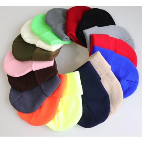 2019 Women Men Hat Solid Knitted Beanies Winter Candy Colors Hats Ladies Unisex Bone Acrylic Spring Autumn Warm Skull Cap Hot