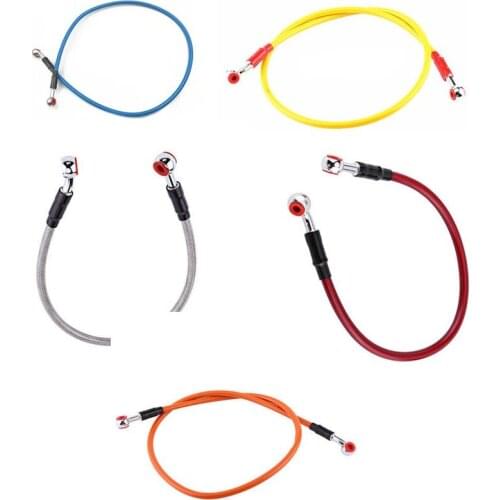 Universal 90cm Brake Oil Hose Tube Line Fitting Stainless Steel Braided Motorcycle For Harley Yamaha Suzuki Kawasaki Honda
