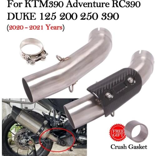 51MM Motorcyle Exhaust System Modify Muffler Escape For KTM390 ADV RC390 DUKE390 125 200 250 390 2020 2021 Middle Link Pipe Tube