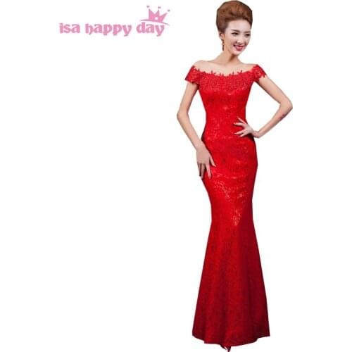 Ladies carpet red sexy boat neck fitted full mermiad long prom women party dress formal dresses new arrival 2020 modest w2325