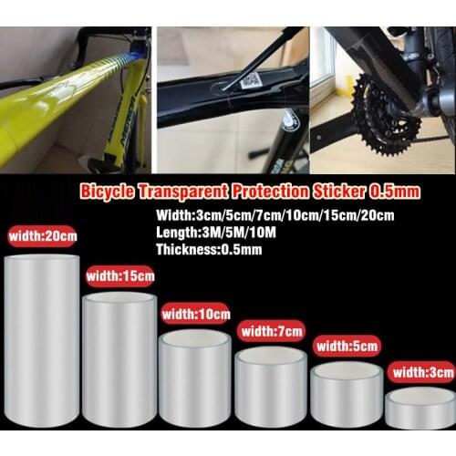 0.5mm Thicken Bike Frame Protection Transparent Sticker Tape 3/5/10M Bicycle Frames Protector Clear Wear Surface Tapes Film Tool